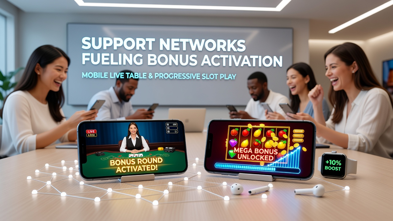 Darstellung von mobilen Support-Interaktionen mit progressiven Slots und Live-Tischen